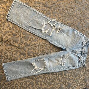 Distressed Light Blue Jeans